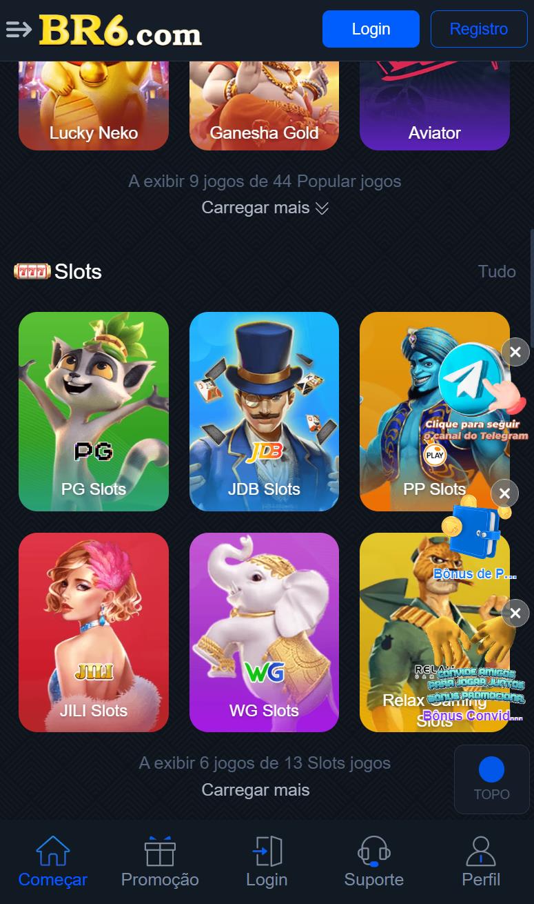 Variedade de Jogos Online Oferecidos